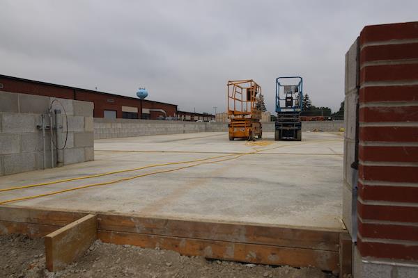 Another view of what will be the greenhouse's entryway